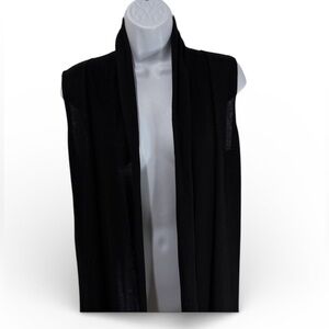 Black Sleeveless Cardigan